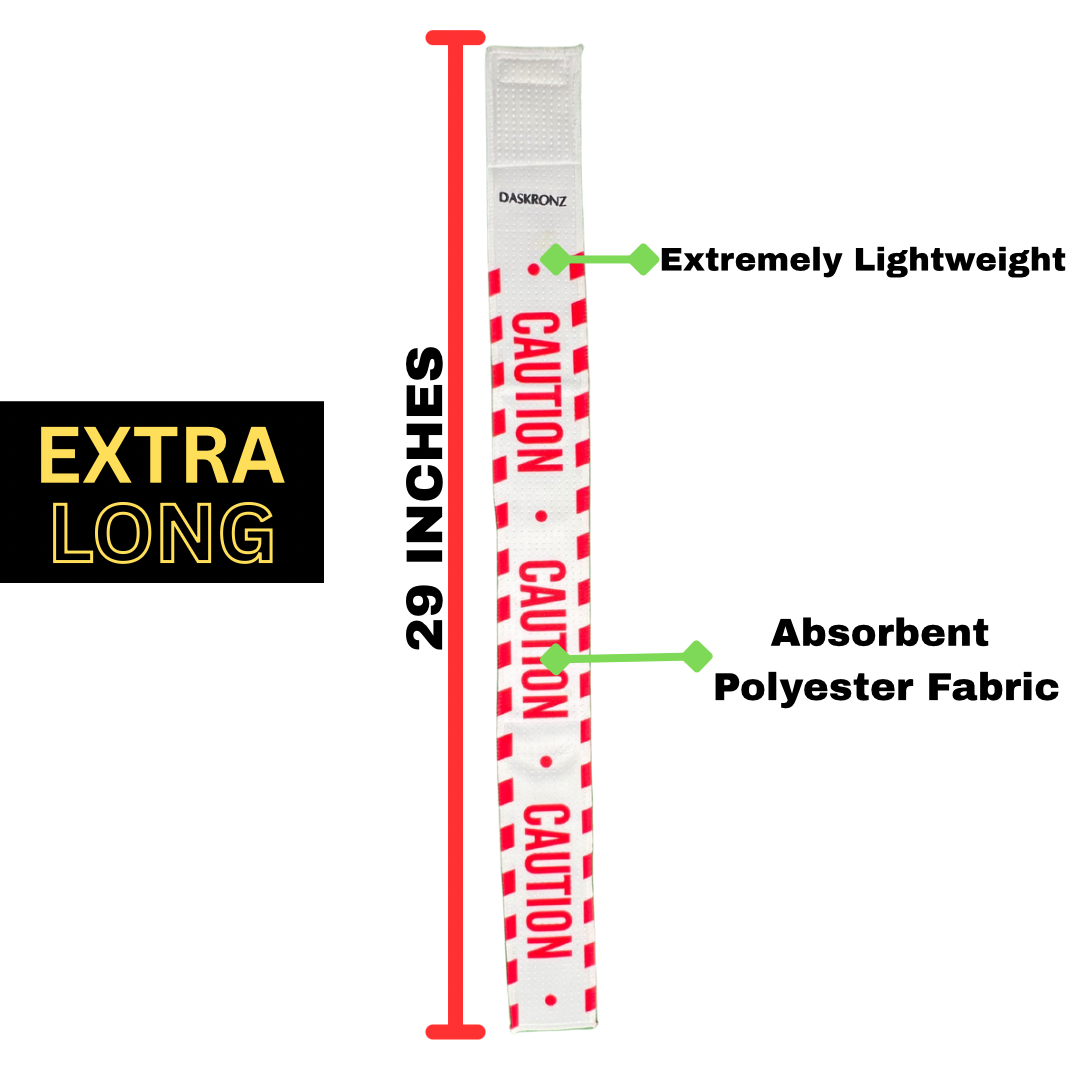 RED CAUTION STREAMER TOWEL