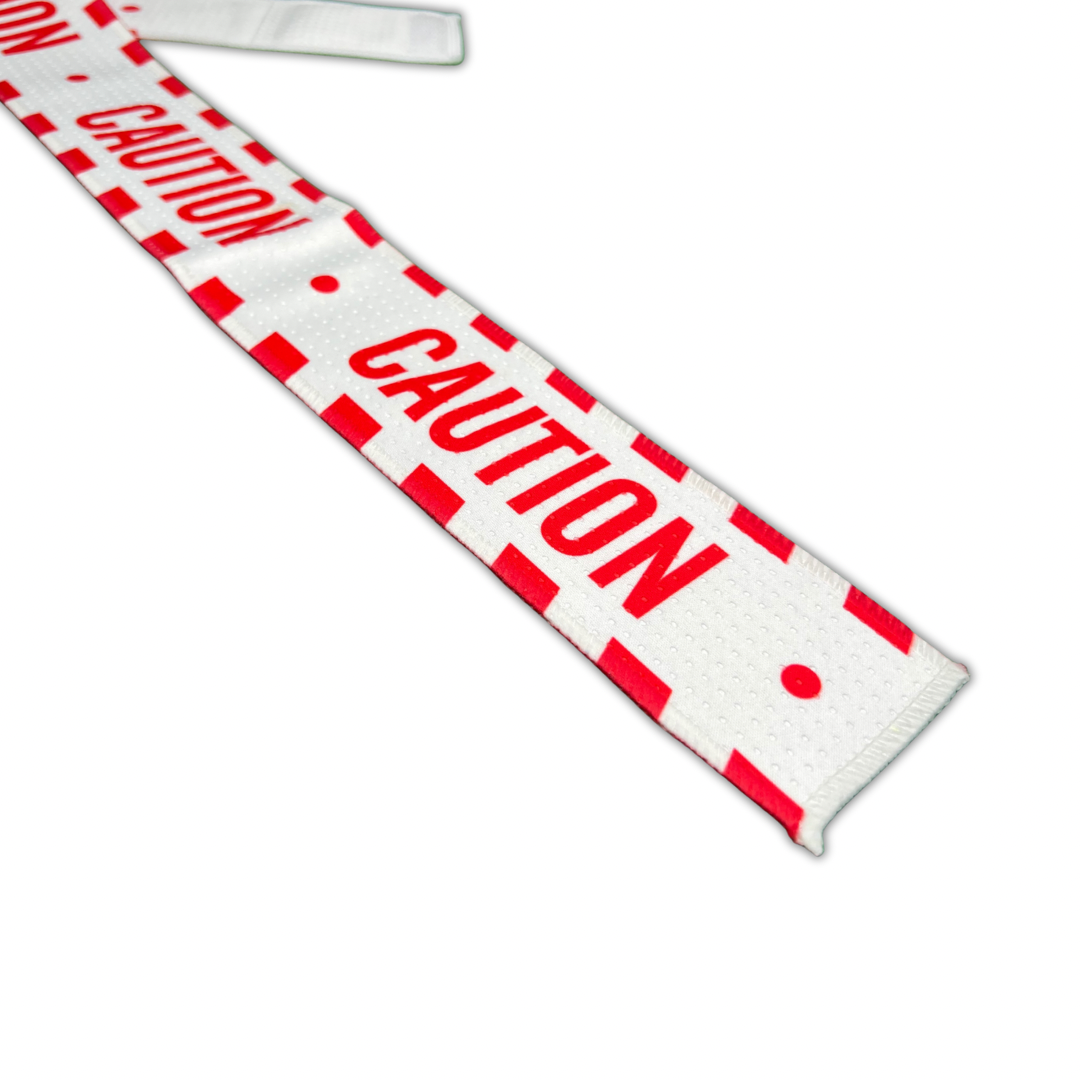 RED CAUTION STREAMER TOWEL