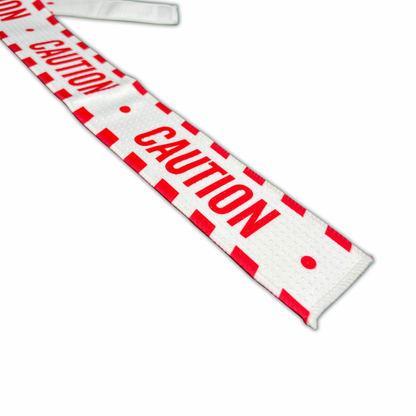 RED CAUTION STREAMER TOWEL